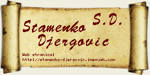 Stamenko Đergović vizit kartica